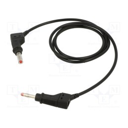 1 pcs x STu00c4UBLI - 66.9406-05021 - Test lead, 19A, banana plug 4mm,both sides, Len: 0.5m, black