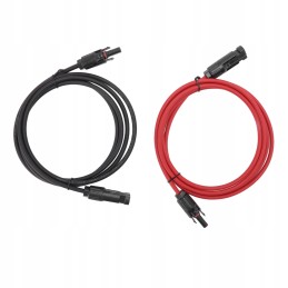 Solar panel cable, black and red