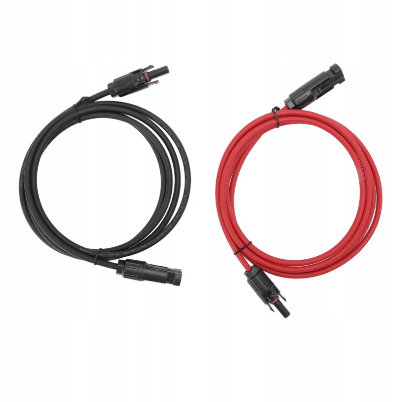 Solar panel cable, black and red