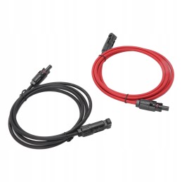 Solar panel cable, black and red