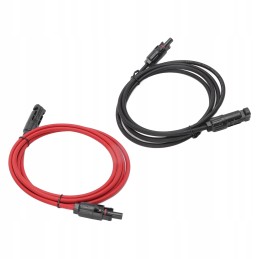 Solar panel cable, black and red