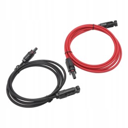 Solar panel cable, black and red