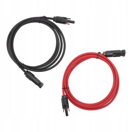 Solar panel cable, black and red
