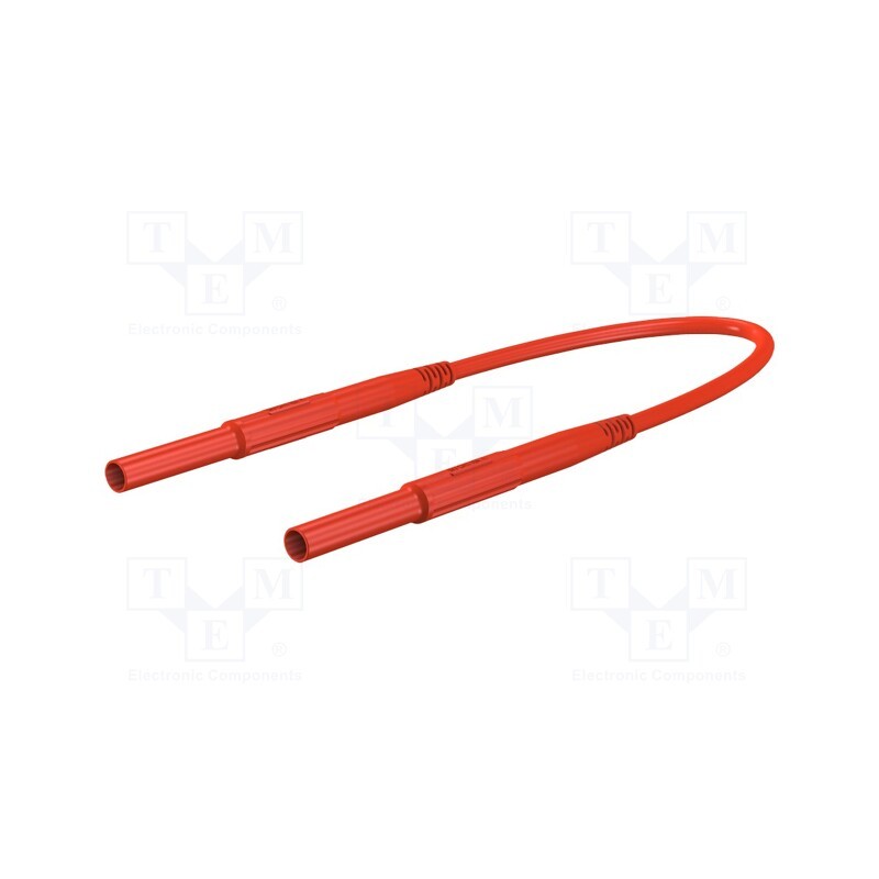 1 pcs x STu00c4UBLI - 66.9425-15022 - Test lead, 10A, banana plug 4mm,both sides, insulated, Len: 1.5m