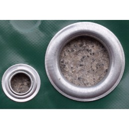 Manual crimping machine for tarpaulin eyelets and curtain grommets