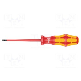 1 pcs x WERA - 5006441001 - Screwdriver, insulated,slim, slot, 4,0x0,8mm, Blade length: 100mm