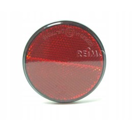 Red reflector, round, self-adhesive, 72 mm