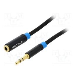 1 pcs x VENTION - VAB-B06-B200-M - Cable, Jack 3.5mm 3pin socket,Jack 3.5mm 3pin plug, 2m, black