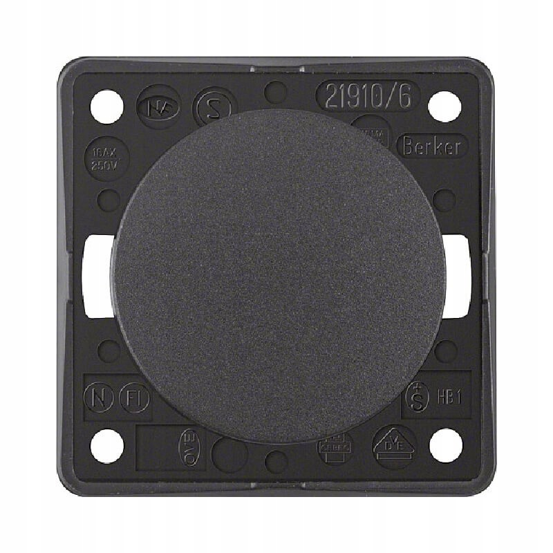 Berker anthracite single switch for a camper