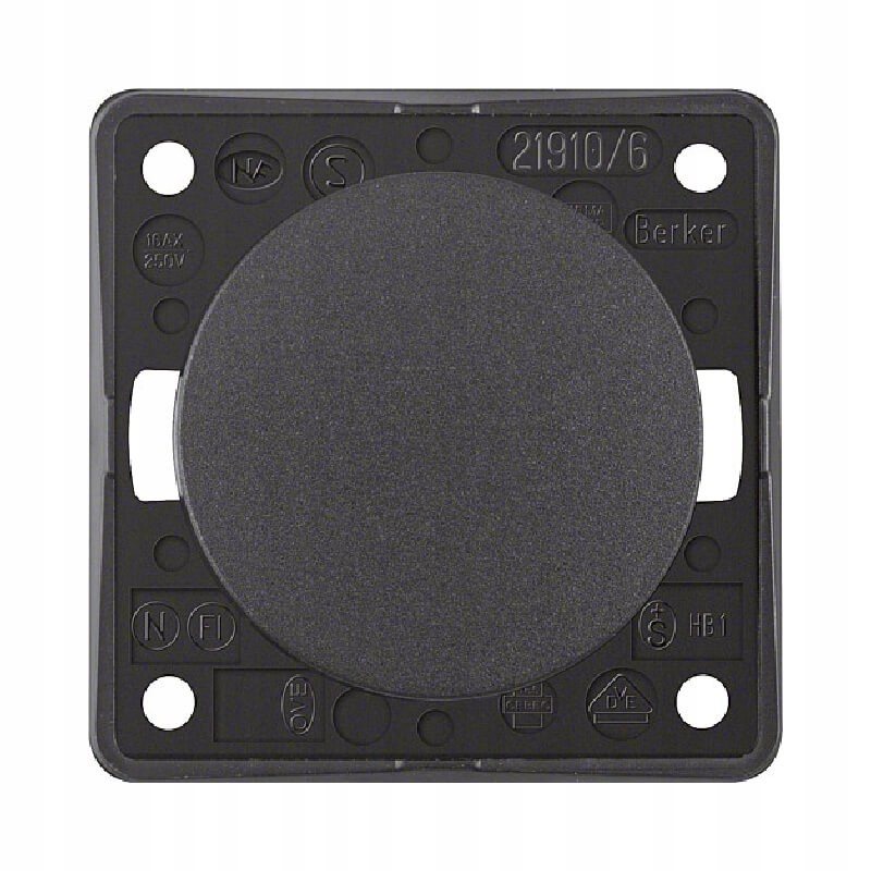 Berker single anthracite switch for a camper