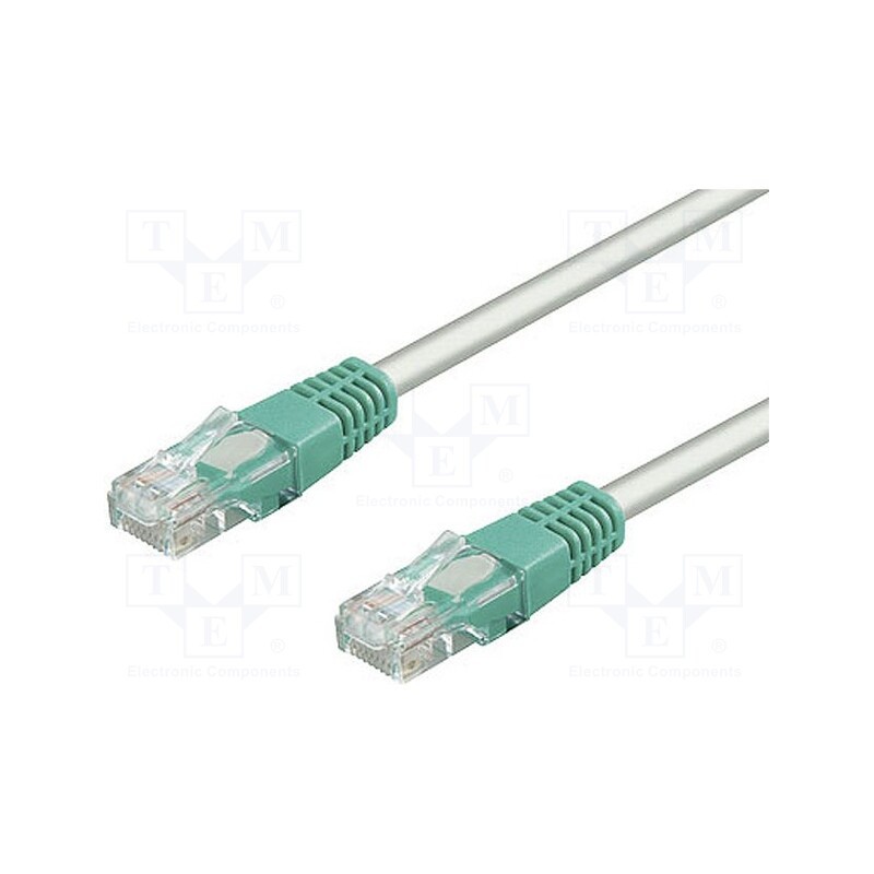 1 pcs x Goobay - 68609 - Patch cord, U/UTP, 5e, stranded, CCA, PVC, grey, 0.25m, 28AWG