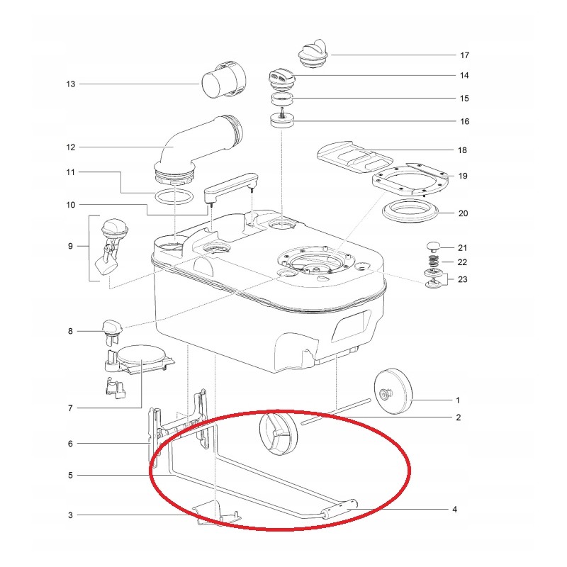 Thetford transport handle for toilet c220