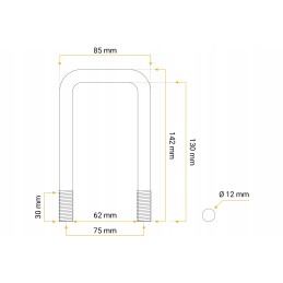 Square clamp bracket clamp m12 130 62 130