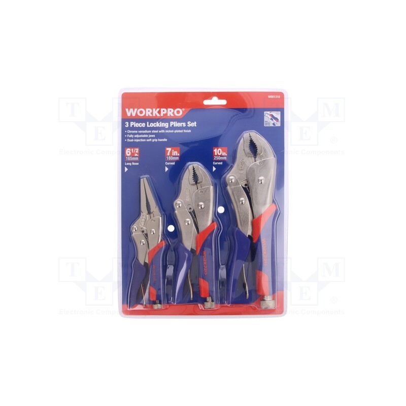 1 set x Workpro - W001310 - Kit: pliers, Morse's, 3pcs.