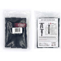 Transport straps securing a set of 4x 30cm motorcycles