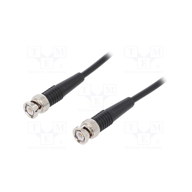 1 pcs x SCHu00dcTZINGER - KO 88-58 / 100 / SW - Test lead, BNC plug,both sides, Len: 1m, black, 1GHz