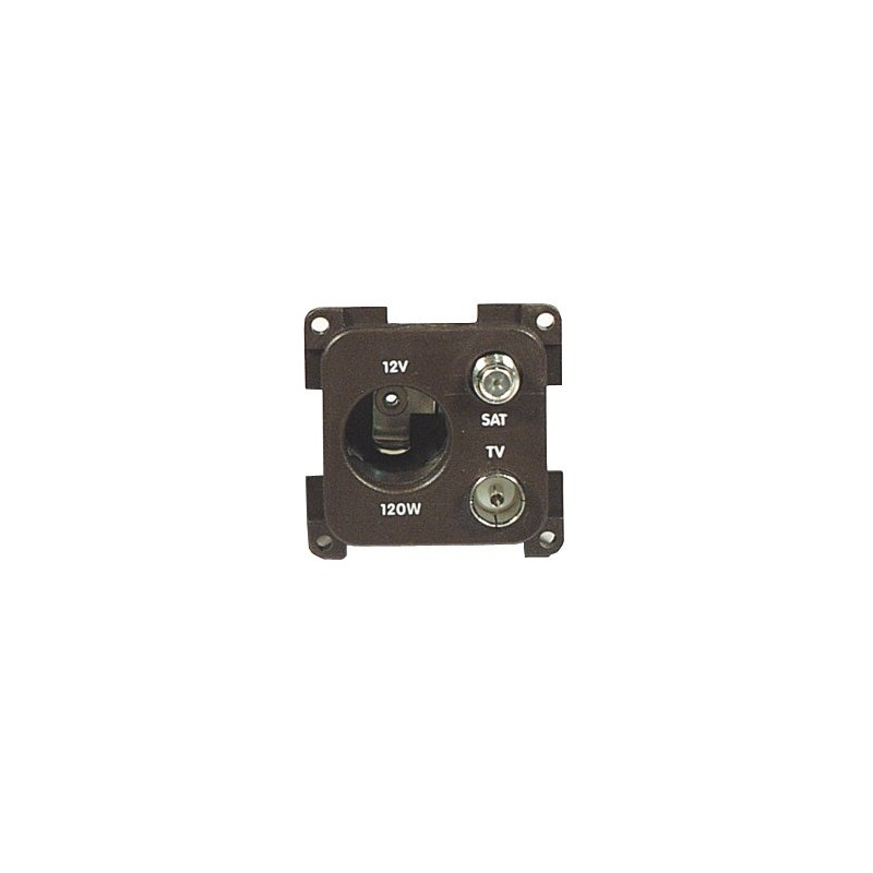 Electrical socket for 12v satellite TV, camper, trailer