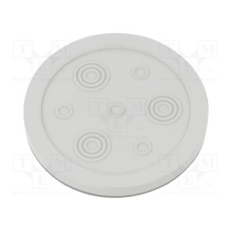 1 pcs x TRELLEBORG - MGD7 IP54 RAL 7035 - Multigate grommet, light grey, Holes no: 7, -40÷100°C, IP54