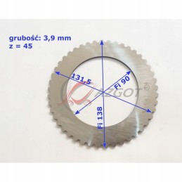 Steel end plate of the Bulgar gearbox 1792