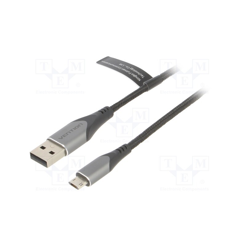 1 pcs x VENTION - COCHC - Cable, USB 2.0, USB A plug,USB B micro reversible plug, 0.25m