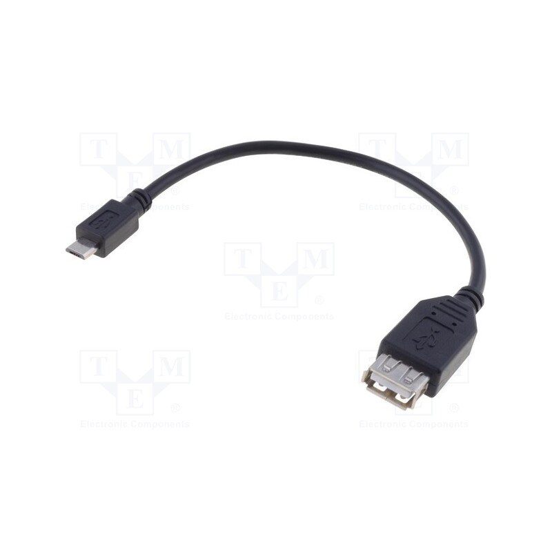 1 pcs x Goobay - 95194 - Cable, OTG,USB 2.0, USB A socket,USB B micro plug, 0.2m, black