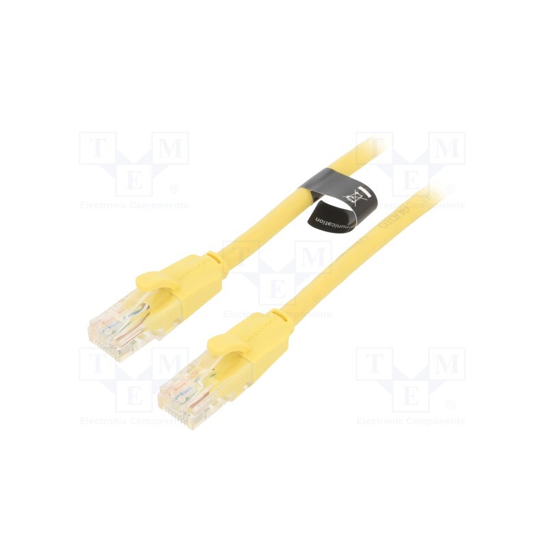 1 pcs x VENTION - IBEYH - Patch cord, U/UTP, 6, CCA, PVC, yellow, 2m, RJ45 plug,both sides