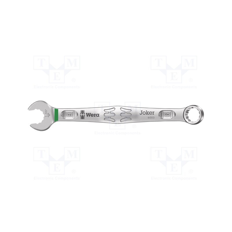 1 pcs x WERA - 5020219001 - Wrench, inch,combination spanner, 9mm, steel, Joker 6003, L: 120mm