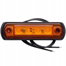 LED marker lamp on a rubber base, orange