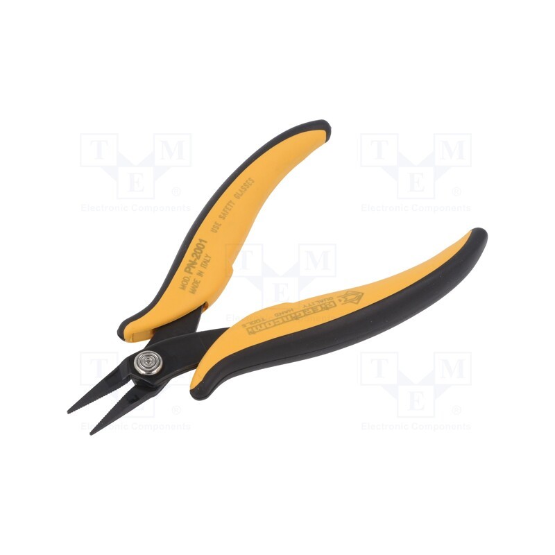 1 pcs x PIERGIACOMI - PN 2001 - Pliers, gripping surfaces are laterally grooved,flat, 146mm