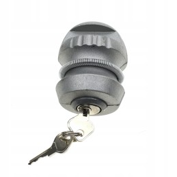 Lock securing the drawbar ball hitch