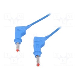 1 pcs x STu00c4UBLI - 66.9408-05023 - Test lead, 32A, banana plug 4mm,both sides, Urated: 600V, blue