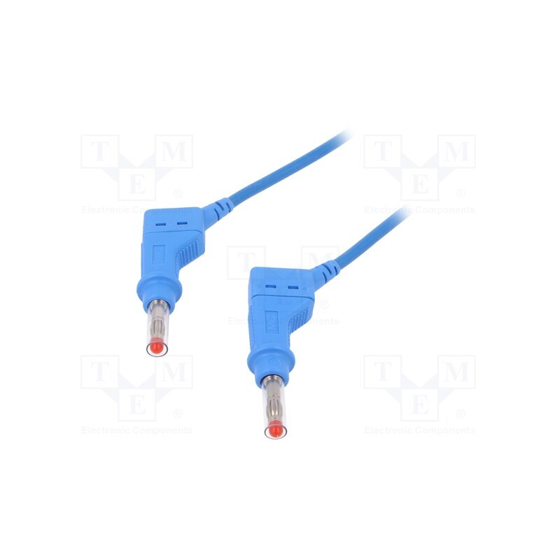 1 pcs x STu00c4UBLI - 66.9408-05023 - Test lead, 32A, banana plug 4mm,both sides, Urated: 600V, blue