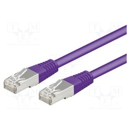 1 pcs x Goobay - 93516 - Patch cord, SF/UTP, 5e, stranded, CCA, PVC, violet, 2m, 26AWG
