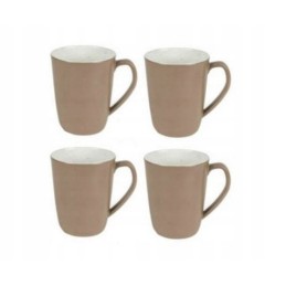 Kampa Farmhouse mugs, 4 pcs, brown, 100 melamine