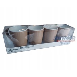 Kampa Farmhouse mugs, 4 pcs, brown, 100 melamine