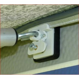 Trailer tent vestibule attachment clips