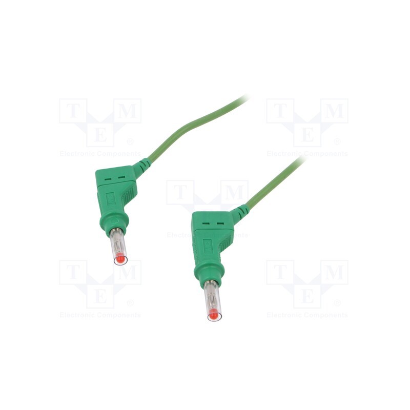 1 pcs x STu00c4UBLI - 66.9408-05025 - Test lead, 32A, banana plug 4mm,both sides, Urated: 600V, green