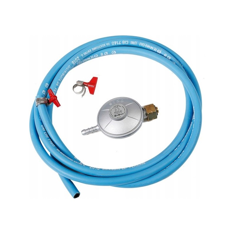 Set for connecting an Italian Brunner gas cylinder