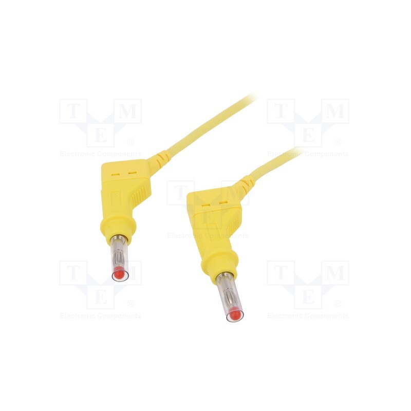 1 pcs x STu00c4UBLI - 66.9408-05024 - Test lead, 32A, banana plug 4mm,both sides, Urated: 600V, yellow