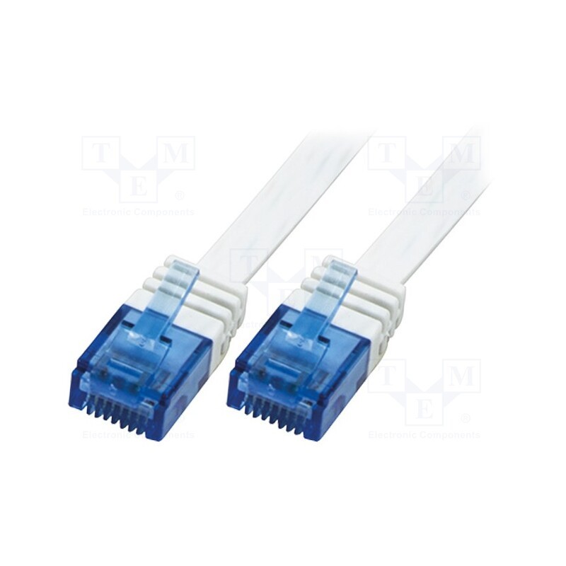 1 pcs x LOGILINK - CF2011U - Patch cord, U/UTP, 6, stranded, Cu, PVC, white, 0.25m, 32AWG