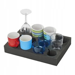 Foam for glass, cups, glasses, organizer, protection