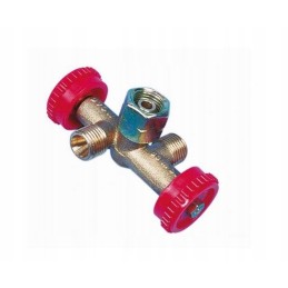 Gas connector with gas installation valves