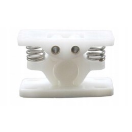 White plastic door lock