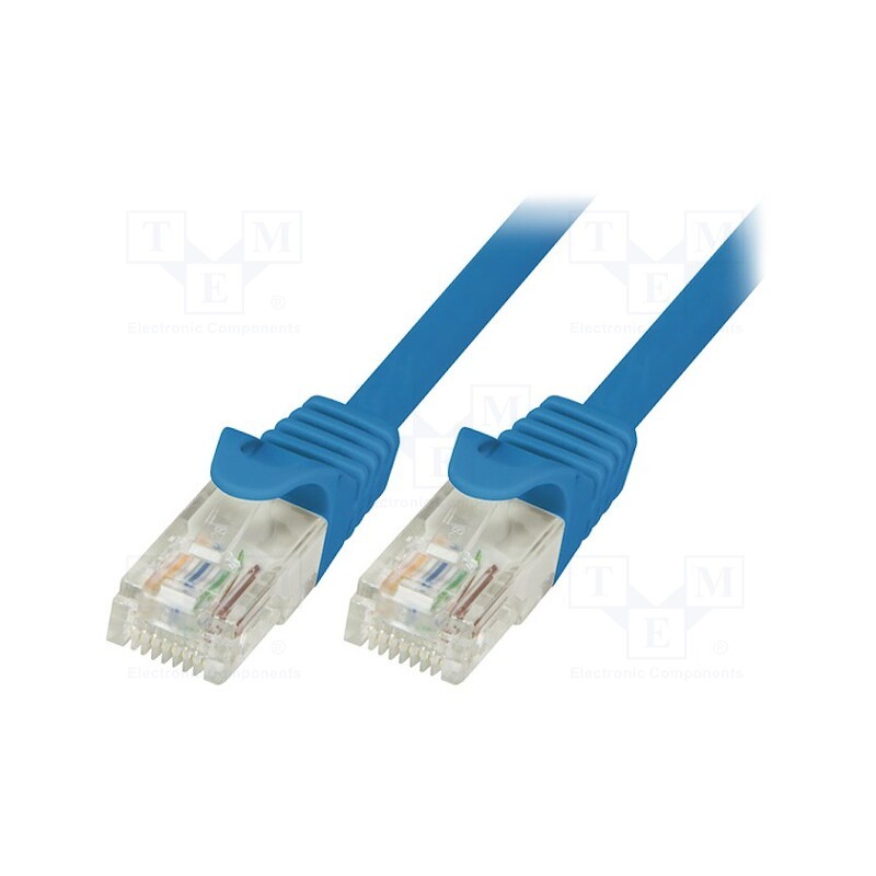 1 pcs x LOGILINK - CP2076U - Patch cord, U/UTP, 6, stranded, CCA, PVC, blue, 5m, 24AWG