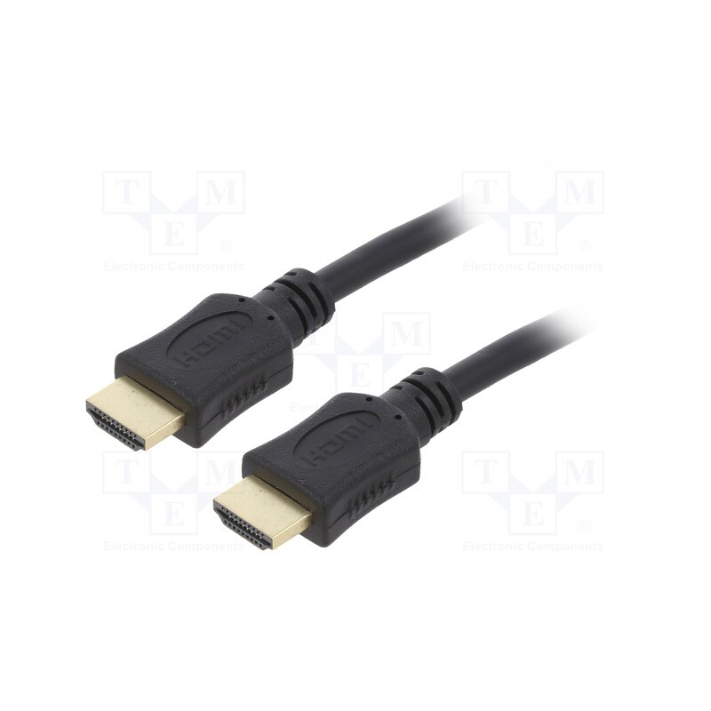 1 pcs x GEMBIRD - CC-HDMI4L-0.5M - Cable, HDMI 2.0, HDMI plug,both sides, PVC, 0.5m, black, 30AWG