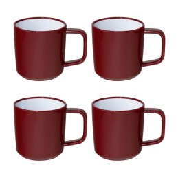Kampa Ember mugs, 4 pcs, red, non slip