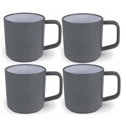 Kampa fog mugs, 4 pcs, dark gray non slip