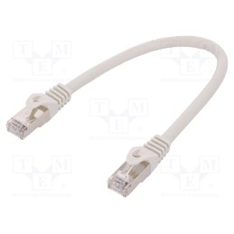 1 pcs x LOGILINK - CP2012S - Patch cord, F/UTP, 6, stranded, CCA, PVC, grey, 0.25m, 26AWG