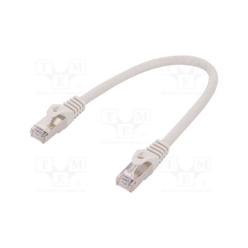 1 pcs x LOGILINK - CP2012S - Patch cord, F/UTP, 6, stranded, CCA, PVC, grey, 0.25m, 26AWG