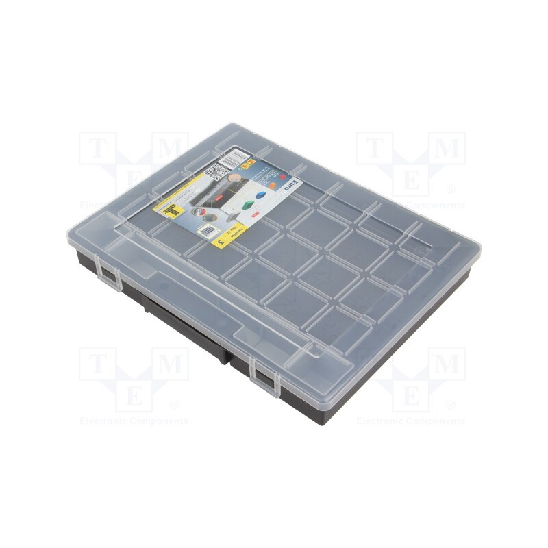 1 pcs x ALLIT AG - 457204 - Container: collective, with boxes, polypropylene, black